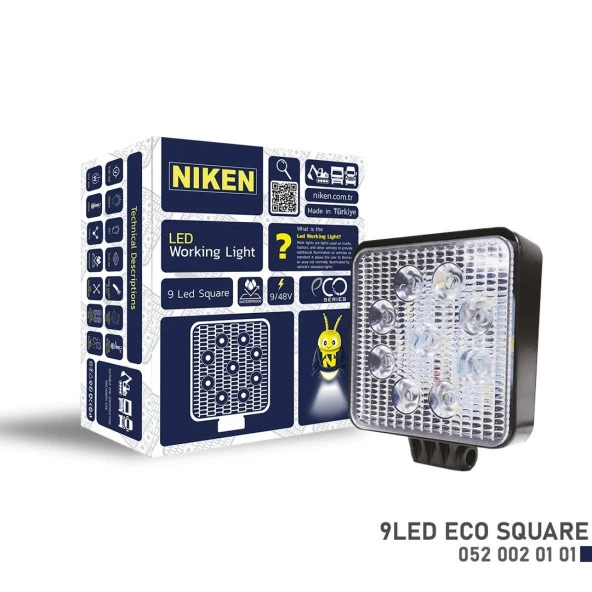 Niken Çalışma Lambası Eco 9 Ledli Kare ürün görseli 1