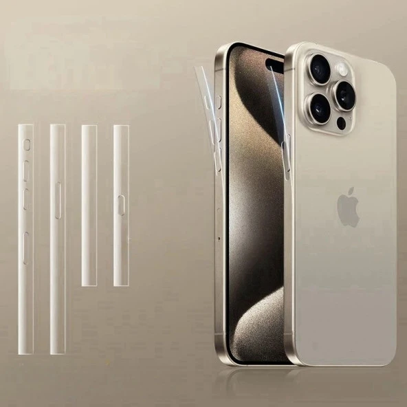 İphone 15 Pro Max Uyumlu Çerçeve Koruyucu Şeffaf Ultra koruyucu Nano Jelatin ürün görseli 1