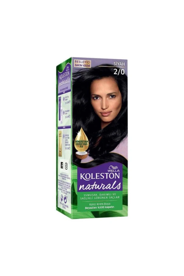 Wella Koleston Naturals Saç Boyası 2/0 Siyah ürün görseli 1