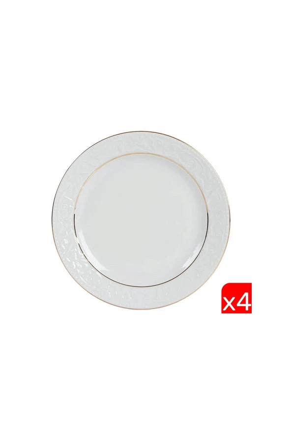 Porland Hazan Altın Yaldız Düz Tabak 20cm 4 lü 04POR031036 ürün görseli 1
