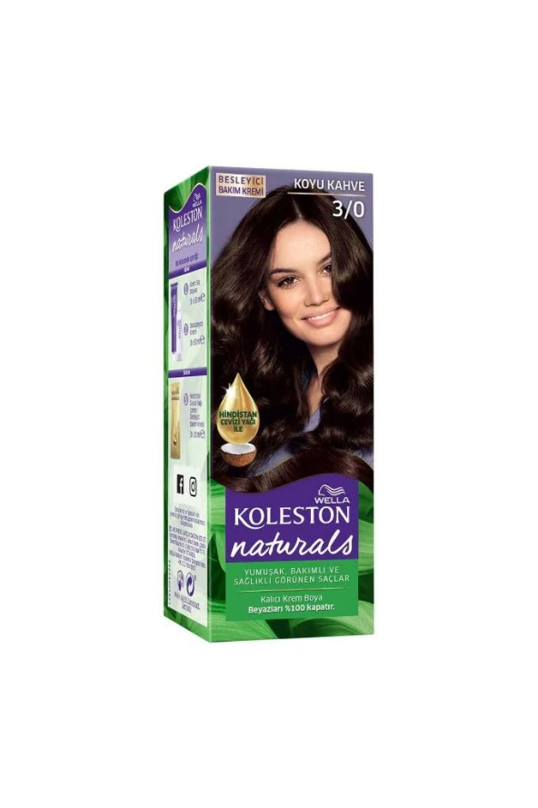 Koleston Naturals Saç Boyası 3/0 Koyu Kahve ürün görseli 1