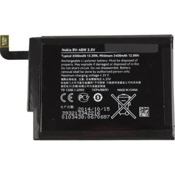 Nokia BV-4Bw Lumia 1520 Batarya Pil A++Süper Kalite ürün görseli 1