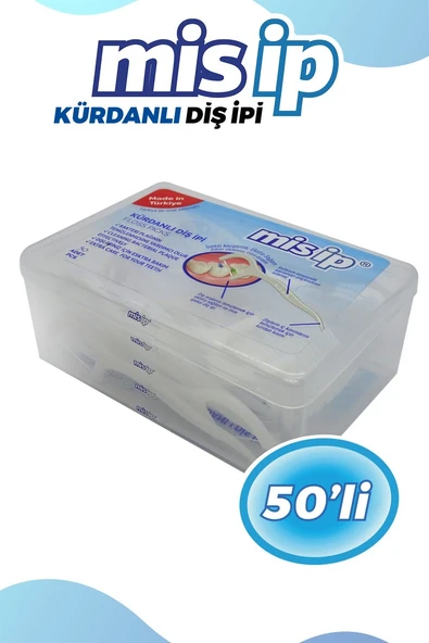 Misip Kürdanlı Kare Kutu 50'li Diş İpi ürün görseli 1