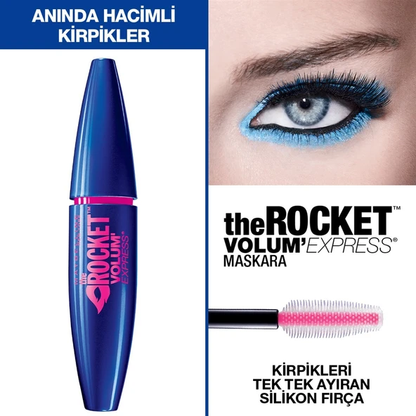 Maybelline New York Volum Express Rocket Maskara Ekstra Siyah ürün görseli 1