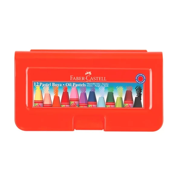 FABER-CASTELL REDLİNE PASTEL BOYA 12 RENK PLASTİK KUTU (125112) ürün görseli 1