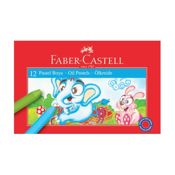 FABER-CASTELL REDLİNE PASTEL BOYA 12 RENK KARTON KUTU (125312) ürün görseli 1