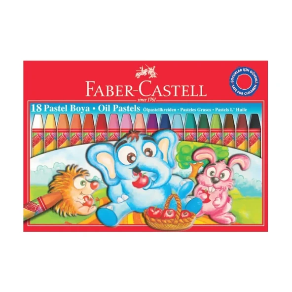 FABER-CASTELL REDLİNE PASTEL BOYA 18 RENK PLASTİK KUTU (125119) ürün görseli 1