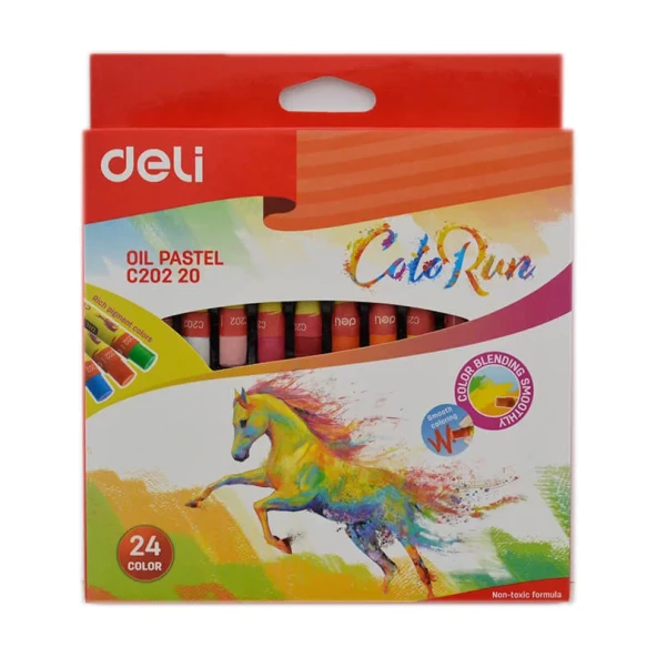 DELİ C20220 COLOR RUN YAĞLI PASTEL BOYA 24 RENK ürün görseli 1