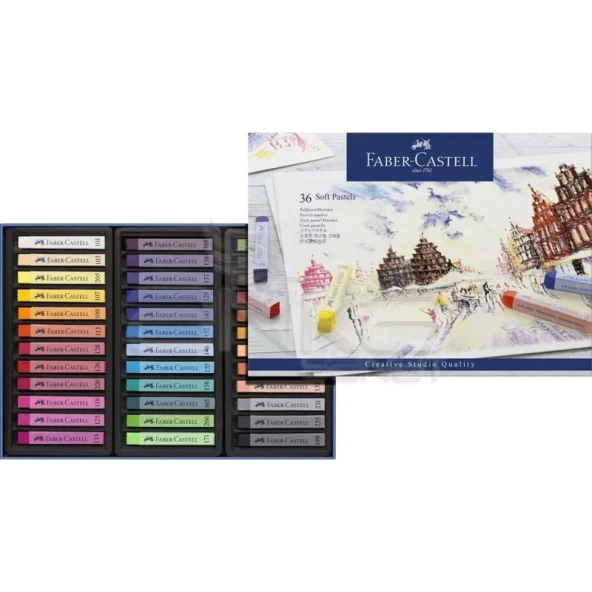 Faber Castell Creative Studio Tam Boy Soft Pastel 36lı ürün görseli 1