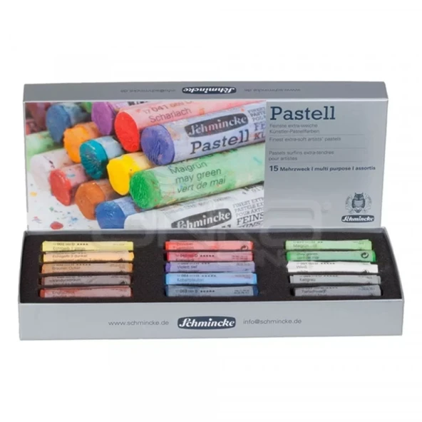 Schmincke Soft Pastel Boya Seti Cardboard 15li ürün görseli 1