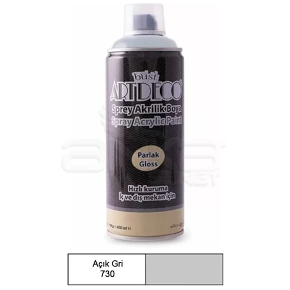 Artdeco Akrilik Sprey Boya 400ml 730 Açık Gri ürün görseli 1