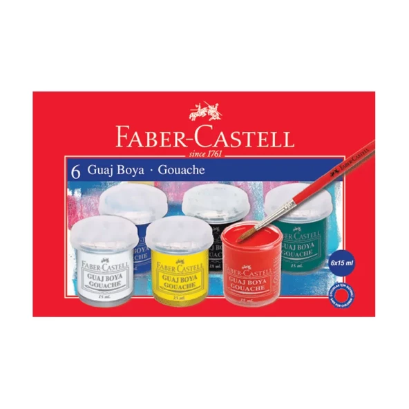 FABER-CASTELL GUAJ BOYA 6 RENK (160400) ürün görseli 1