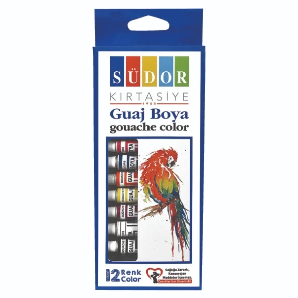 SÜDOR SD575 GUAJ BOYA 12 RENKx9ml ürün görseli 1