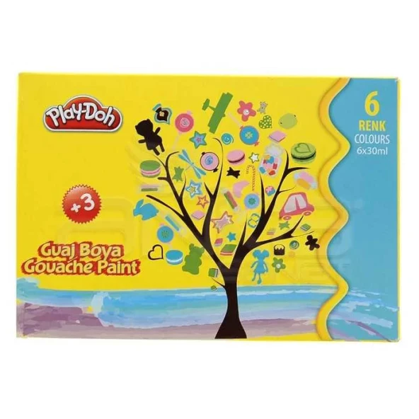 Play-Doh 6 Renk Guaj Boya 30ml GU001 ürün görseli 1