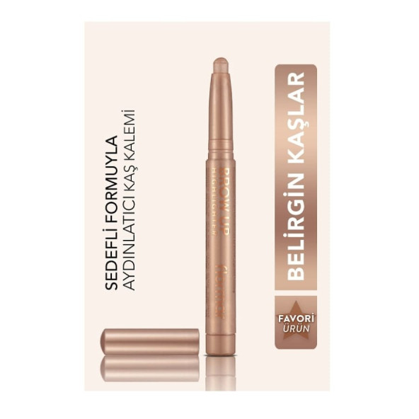 Flormar Brow Up Yumuşak Dokulu ve Yoğun Işıltılı Asansörlü Kaş Altı Aydınlatma Kalemi 000 Champagne ürün görseli 1