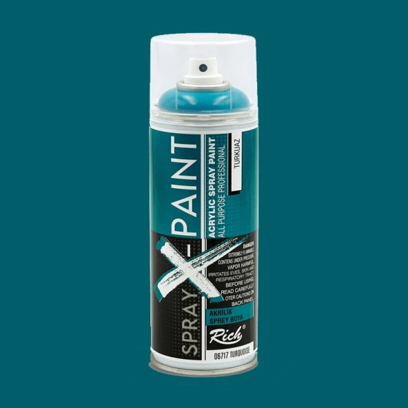Rich Spray X-Paint Akrilik Sprey Boya 400ml Turkuaz ürün görseli 1
