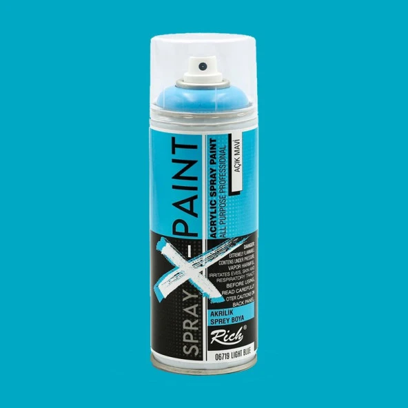 Rich Spray X-Paint Akrilik Sprey Boya 400ml Açık Mavi ürün görseli 1