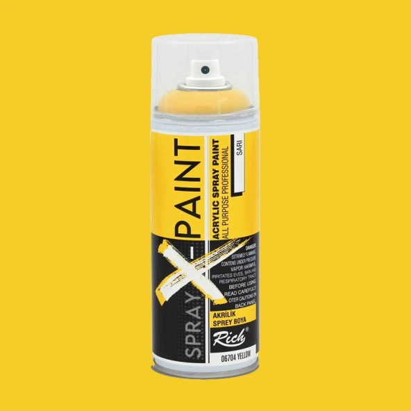 Rich Spray X-Paint Akrilik Sprey Boya 400ml Sarı ürün görseli 1
