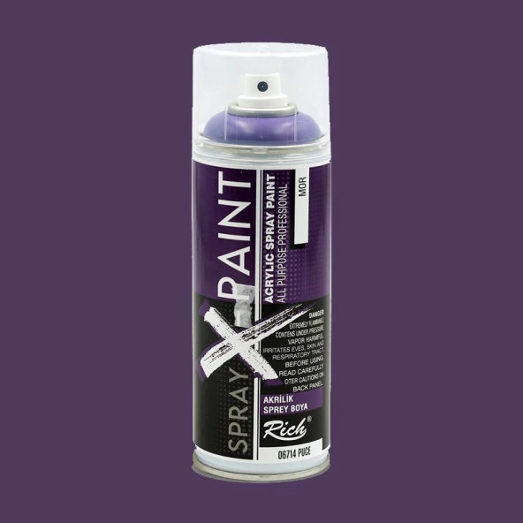Rich Spray X-Paint Akrilik Sprey Boya 400ml Mor ürün görseli 1