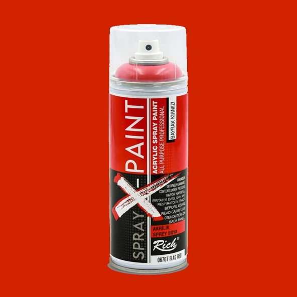 Rich Spray X-Paint Akrilik Sprey Boya 400ml Bayrak Kırmızı ürün görseli 1
