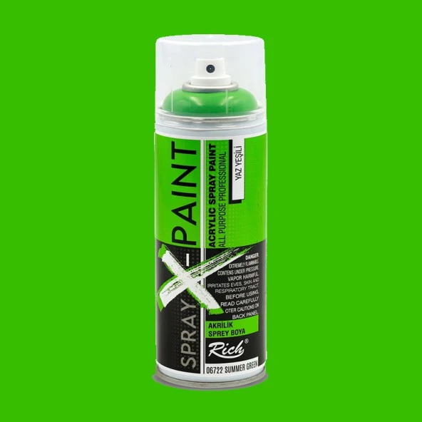 Rich Spray X-Paint Akrilik Sprey Boya 400ml Yaz Yeşili ürün görseli 1