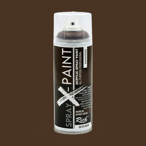 Rich Spray X-Paint Akrilik Sprey Boya 400ml Kahverengi ürün görseli 1