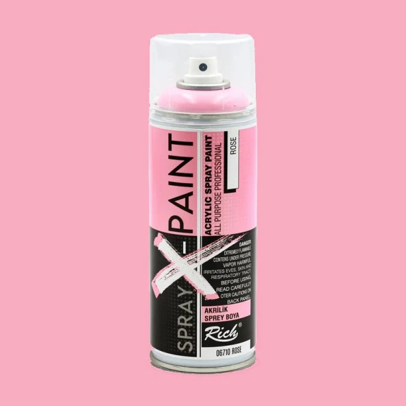 Rich Spray X-Paint Akrilik Sprey Boya 400ml Rose ürün görseli 1