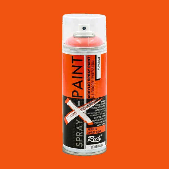 Rich Spray X-Paint Akrilik Sprey Boya 400ml Turuncu ürün görseli 1