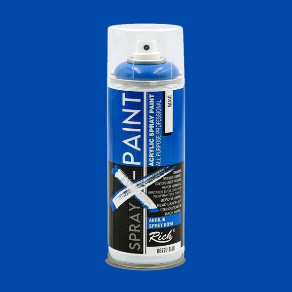 Rich Spray X-Paint Akrilik Sprey Boya 400ml Mavi ürün görseli 1