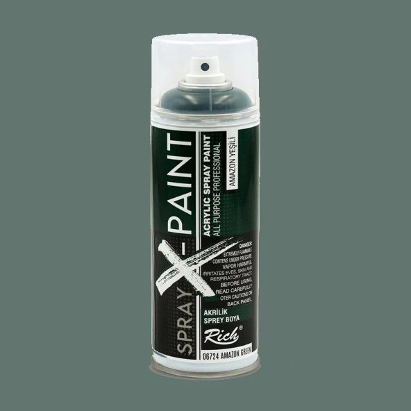 Rich Spray X-Paint Akrilik Sprey Boya 400ml Amazon Yeşili ürün görseli 1