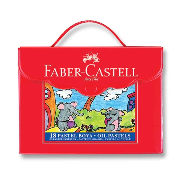 Faber Castell Pastel Boya Plastik Çantalı 18 Renk 125119 ürün görseli 1