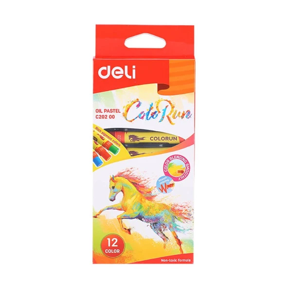 Deli ColorRun Yağlı Pastel 12’li 20200 ürün görseli 1
