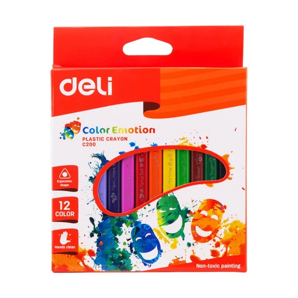 Deli Plastik Crayon Pastel Boya 12’li 20000 ürün görseli 1