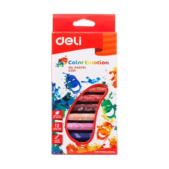 Deli Emotion Yağlı Pastel Boya 12’li 20100 ürün görseli 1