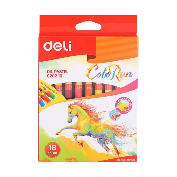 Deli ColorRun Yağlı Pastel 18’li 20210 ürün görseli 1