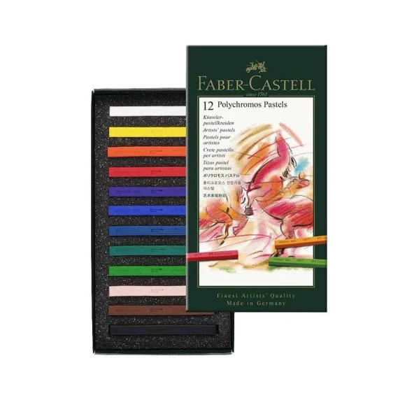 Faber-Castell Pastel Boya Polychromos 12 Renk - Resim 2