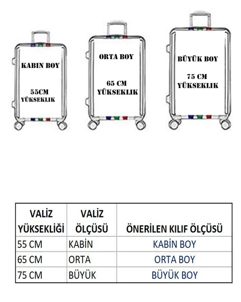 (My Gri) VALİZ İÇİN KILIF - Resim 11