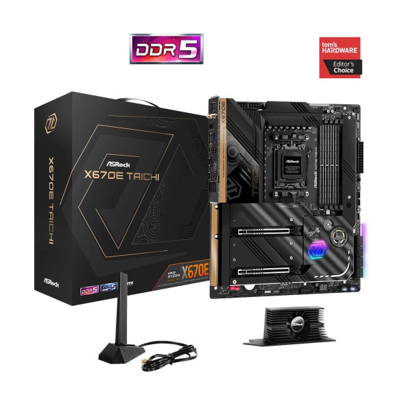 ASROCK  ANAKART - 90-MXBJ00-A0UAYZ- X670E TAICHI ürün görseli 1