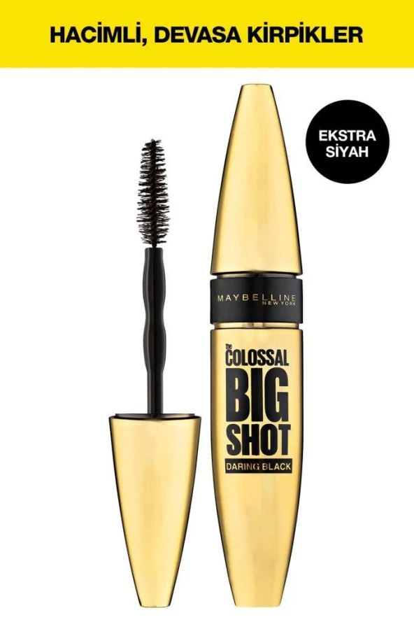 Maybelline New York The Colossal Big Shot Daring Black Maskara ürün görseli 1