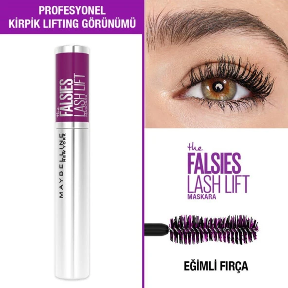 Maybelline New York Falsies Lash Lift Kaldırma Etkili Siyah Maskara ürün görseli 1