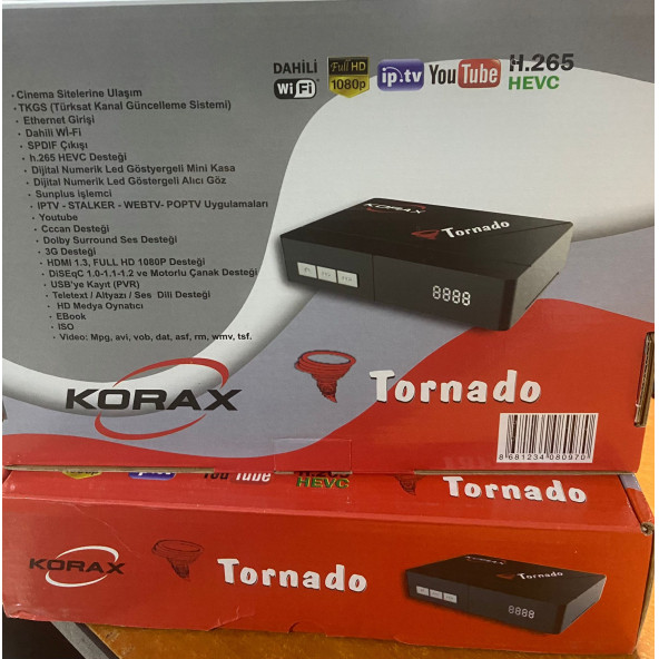 KORAX TORNADO FULL HD UYDU ALICISI TKGS İNTERNET GÜNCELLEME ürün görseli 1