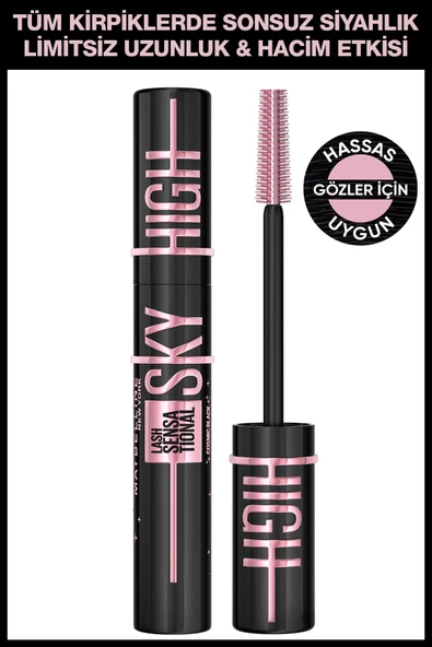 Maybelline New York Lash Sensational Sky High Cosmic Black Maskara ürün görseli 1