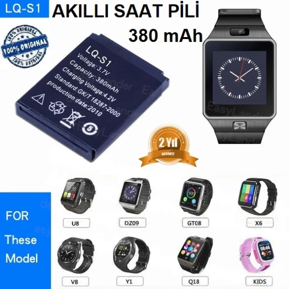Day LQ-01 HLX-S1 Akıllı Saat Batarya - Pil 4.2v 380mah Smart Watch LQ01000000228 ürün görseli 1