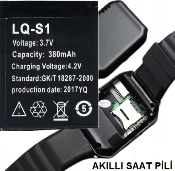 Day LQ-01 QW09 Akıllı Saat Batarya - Pil 4.2 v 380mah LQ01000000243 ürün görseli 1