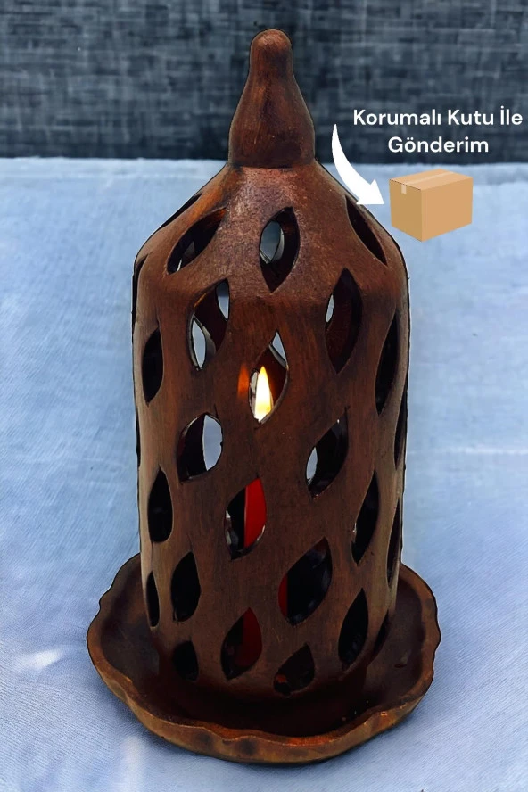 Fırınlanmış Toprak Şamdan Mumlukkk ürün görseli 1