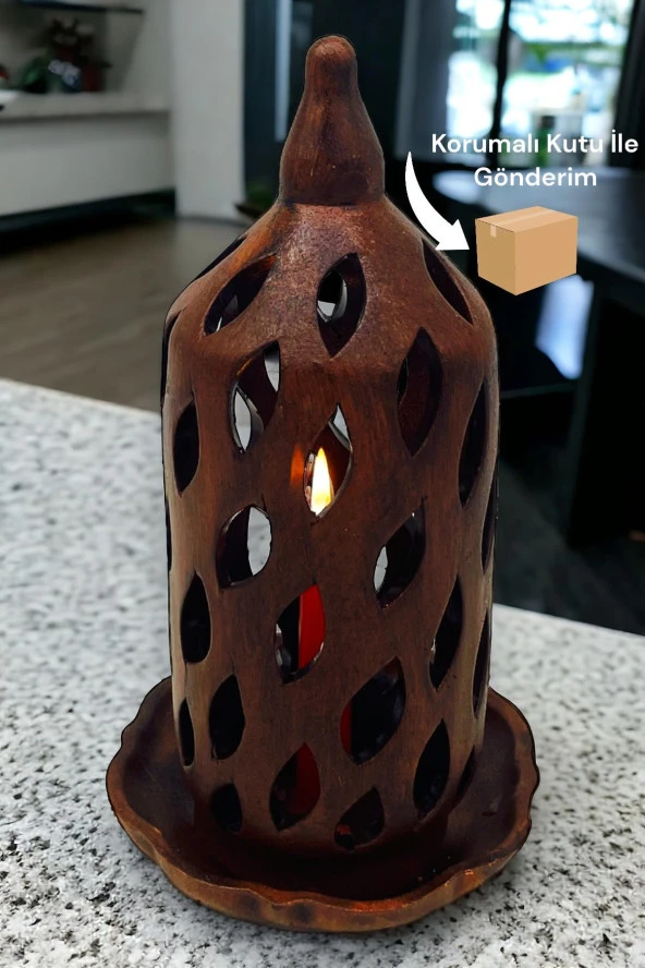 Fırınlanmış Toprak Şamdan Mumlukkk - Resim 3