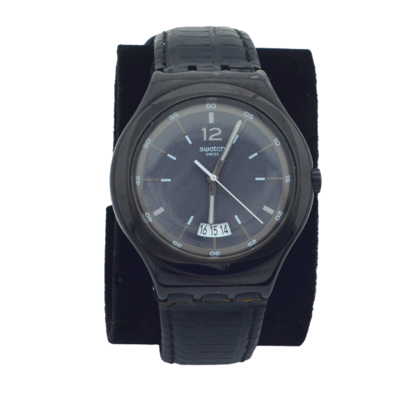 Swatch Siyah Deri Kayış Erkek Kol Saati 2.EL ürün görseli 1