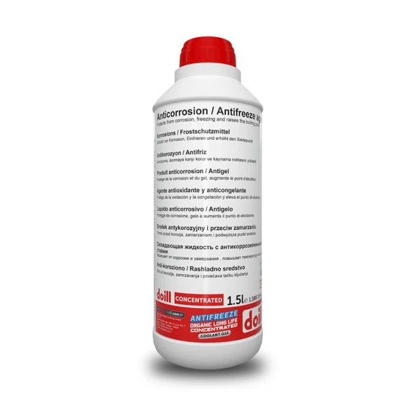 Konsantre - Saf 1.5 Litre Kırmızı Organik Antifriz - G12 (Üretim Yılı: 2026) ürün görseli 1