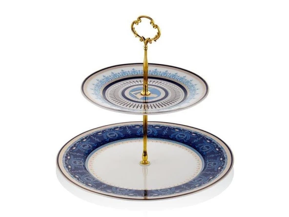 LAMEDORE BLUE BANUBE 2 KATLI KEK STANDI 27 CM/19CM ürün görseli 1