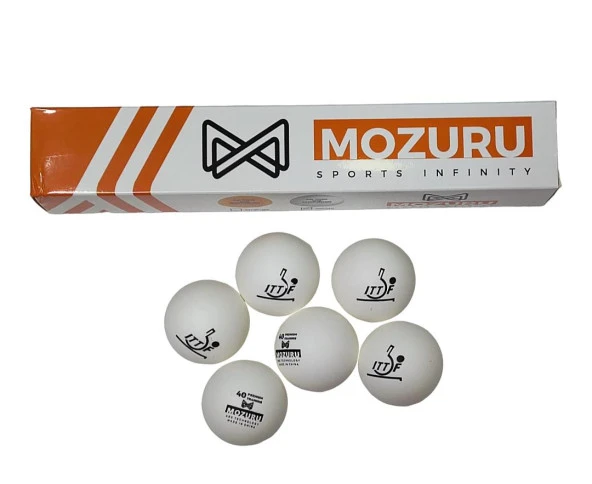 Avessa Mozuru Mzr006-Wht ITTF Onaylı Beyaz Pinpon Topu 6lı ürün görseli 1